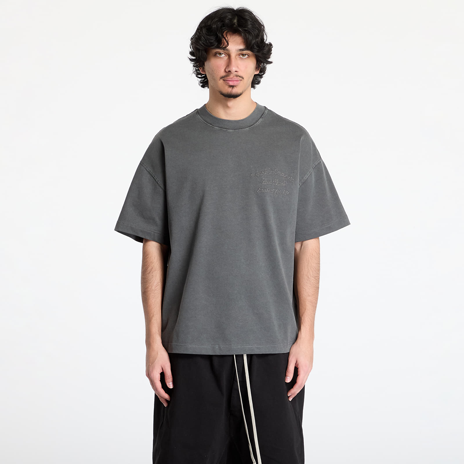Moške majice Carhartt WIP Shortsleeve Bait Shack T-Shirt UNISEX Black Garment Dyed