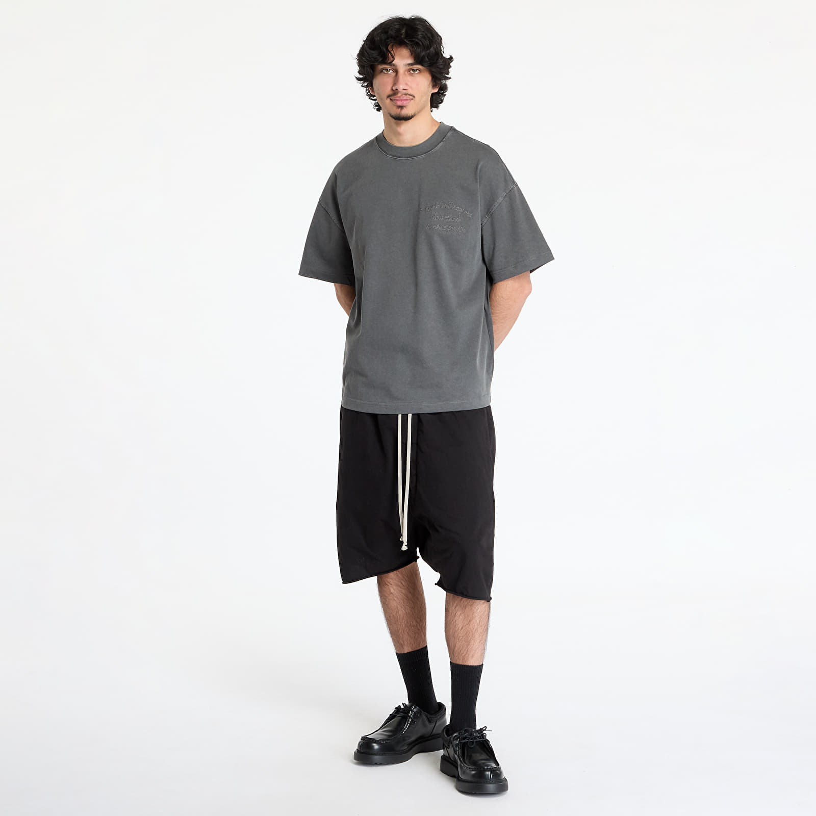 Moške majice Carhartt WIP Shortsleeve Bait Shack T-Shirt UNISEX Black Garment Dyed