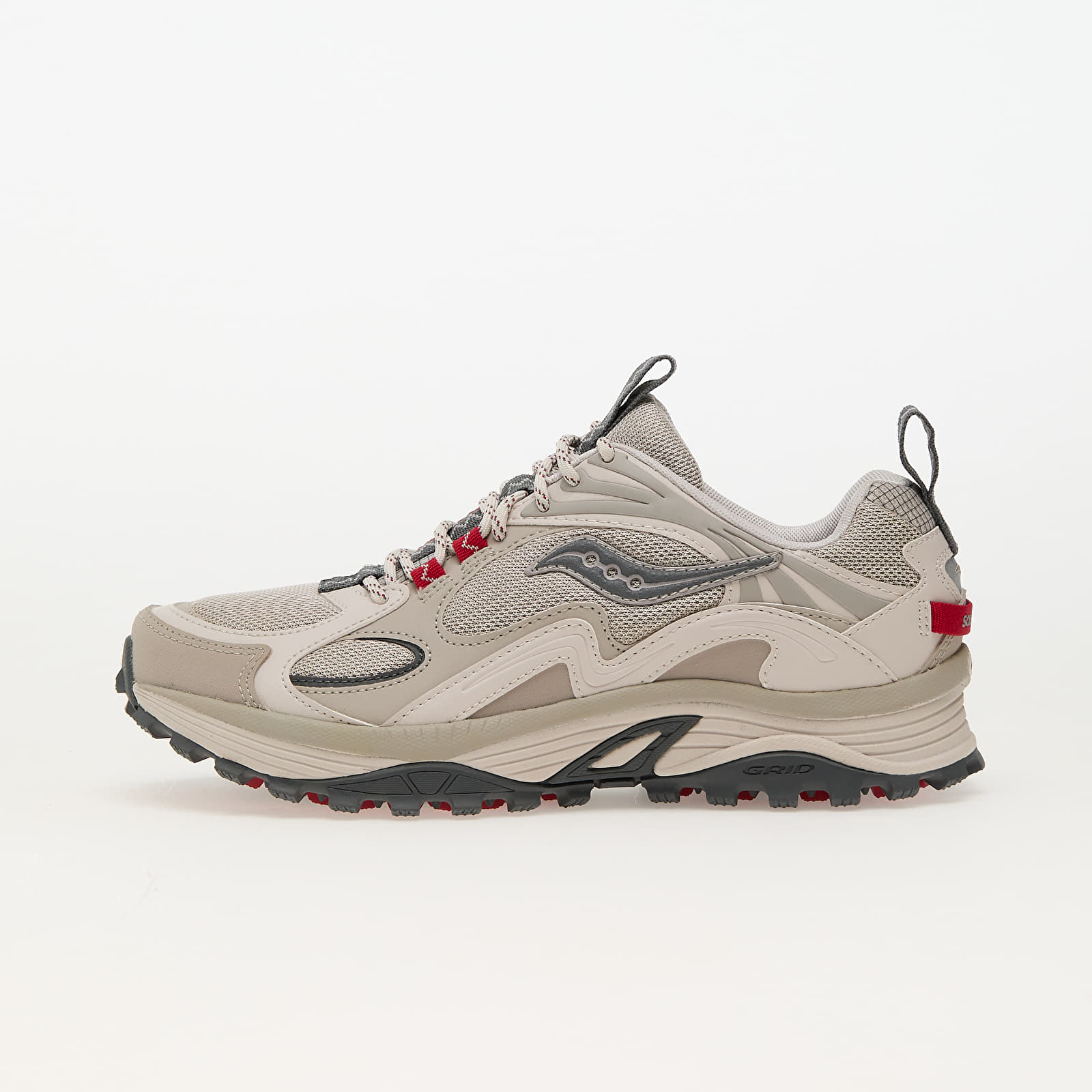 Joggesko og sko for menn Saucony Grid Aura X Dove/ Red