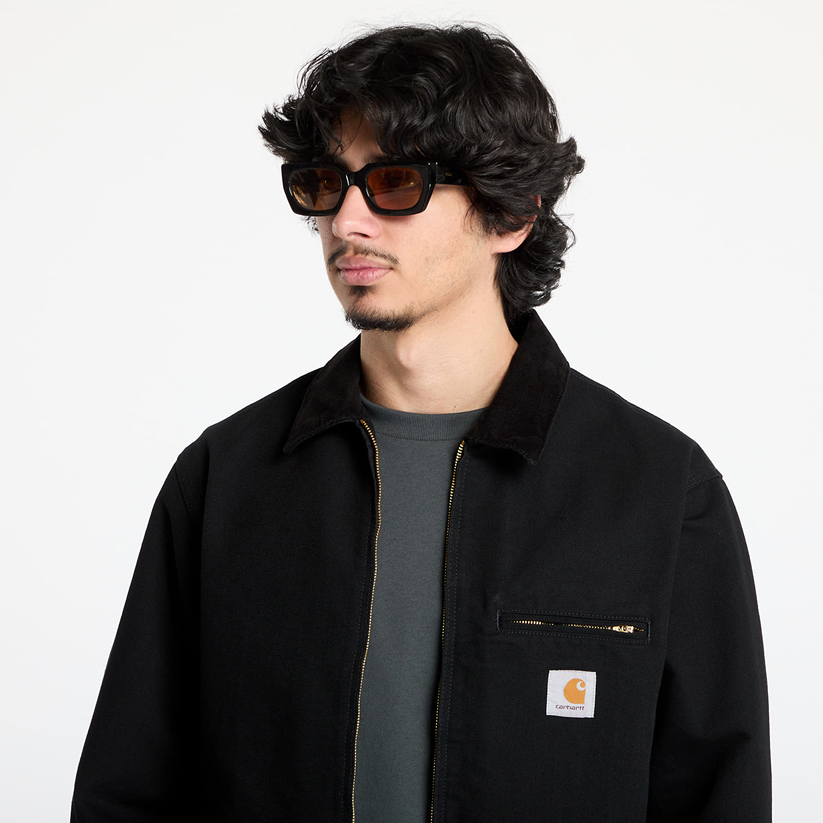 Kurtki męskie Carhartt WIP Detroit Jacket UNISEX Black/ Black Rinsed