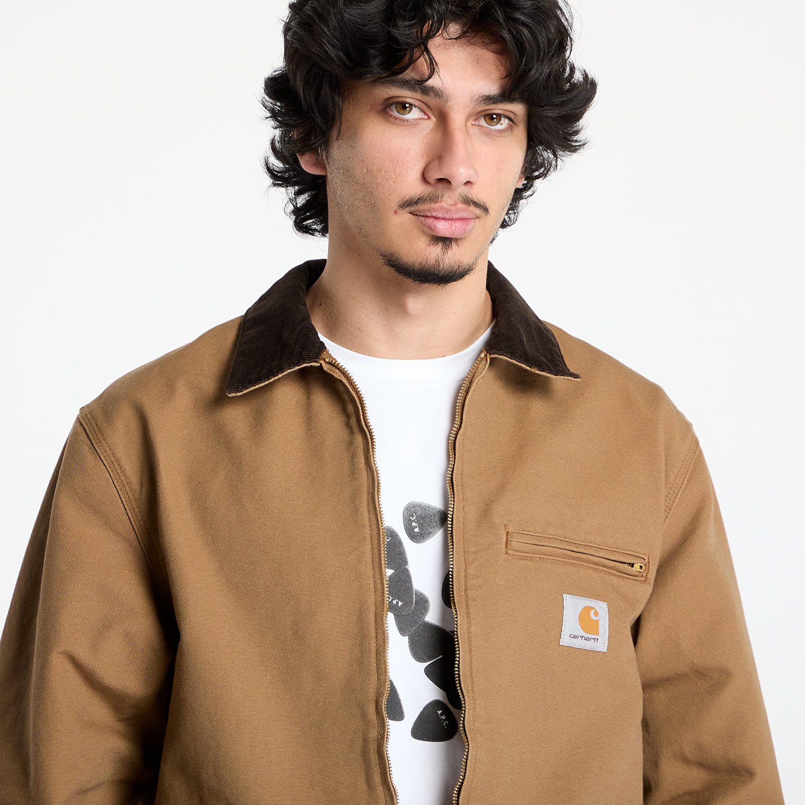 Meeste jakid Carhartt WIP Detroit Jacket UNISEX Hamilton Brown/ Tobacco Rinsed