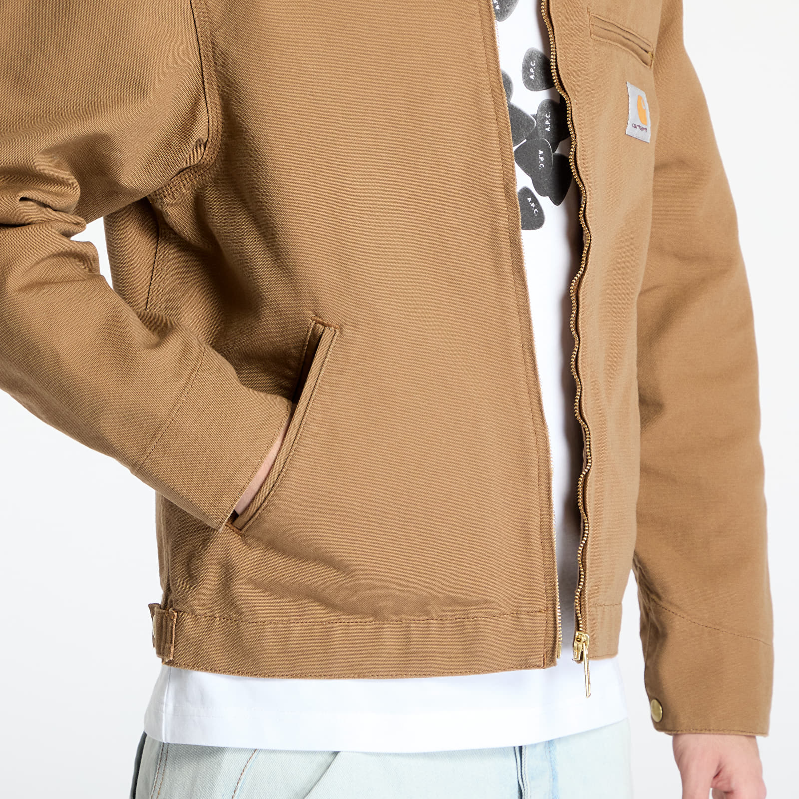 Meeste jakid Carhartt WIP Detroit Jacket UNISEX Hamilton Brown/ Tobacco Rinsed