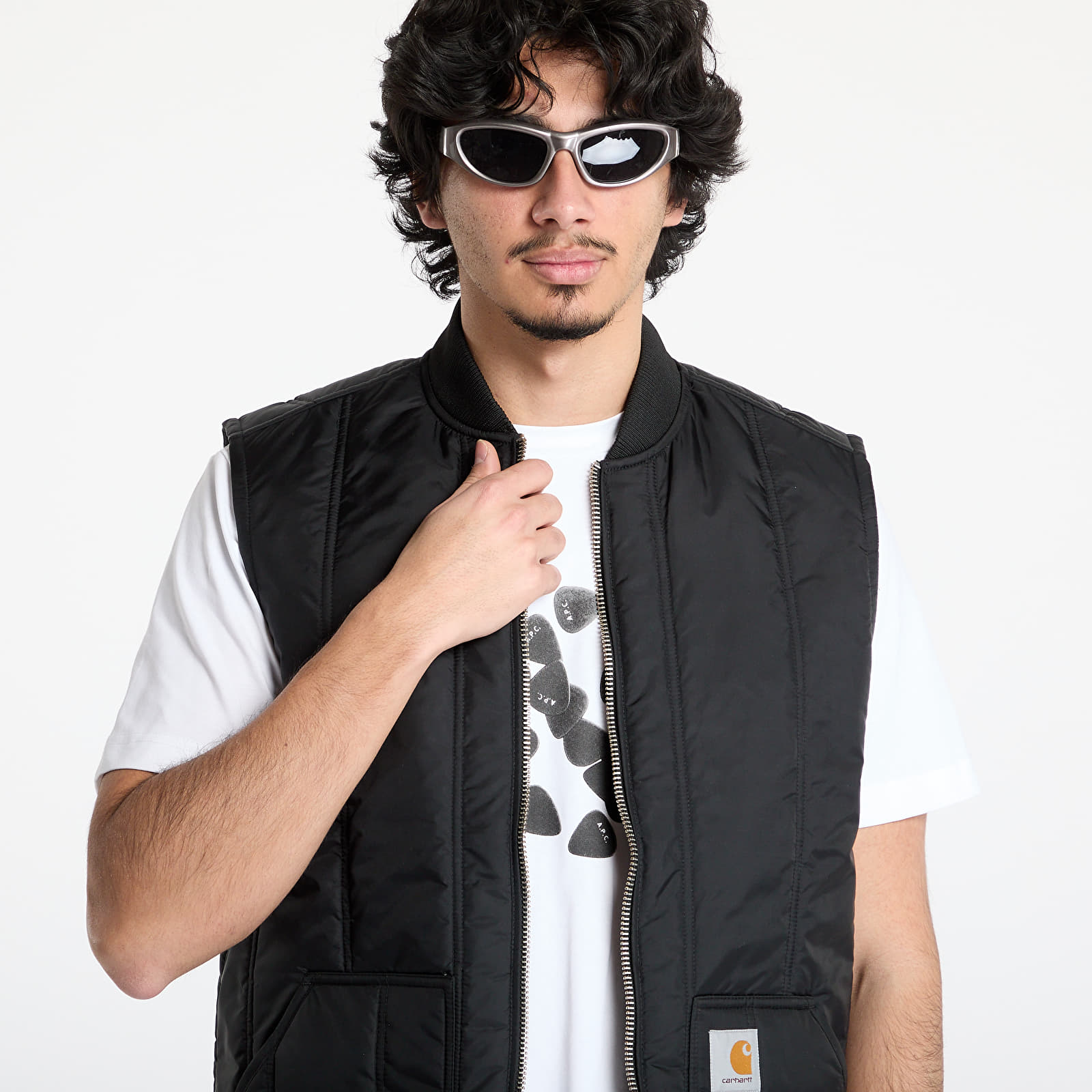 Pánské vesty Carhartt WIP Lachlan Vest Liner UNISEX Black