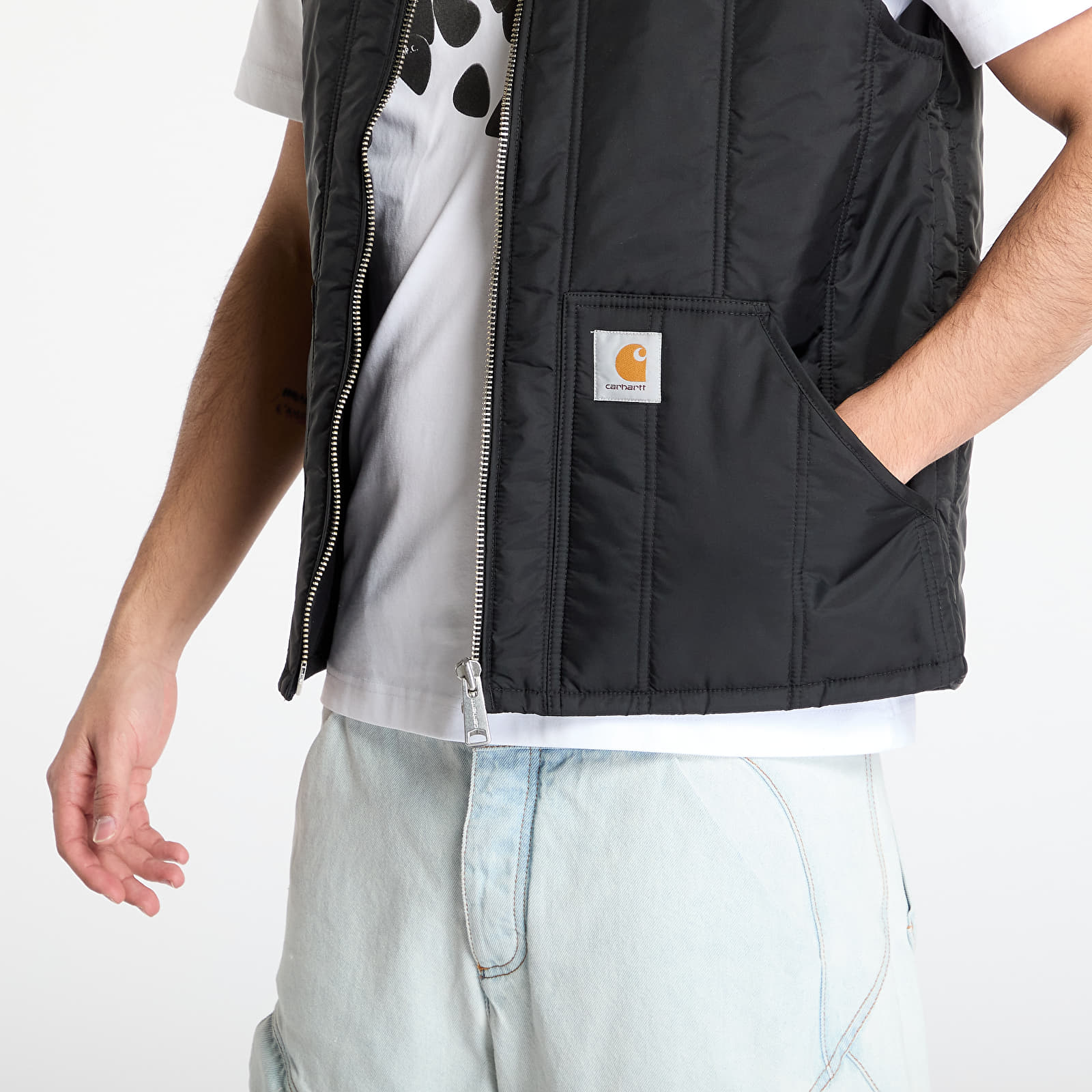 Meeste vestid Carhartt WIP Lachlan Vest Liner UNISEX Black