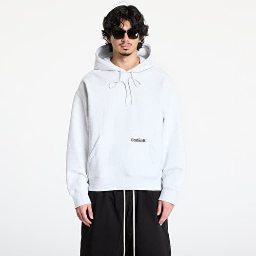 Sweatshirt Carhartt WIP Hooded Label Script Sweat UNISEX Ash Heather
