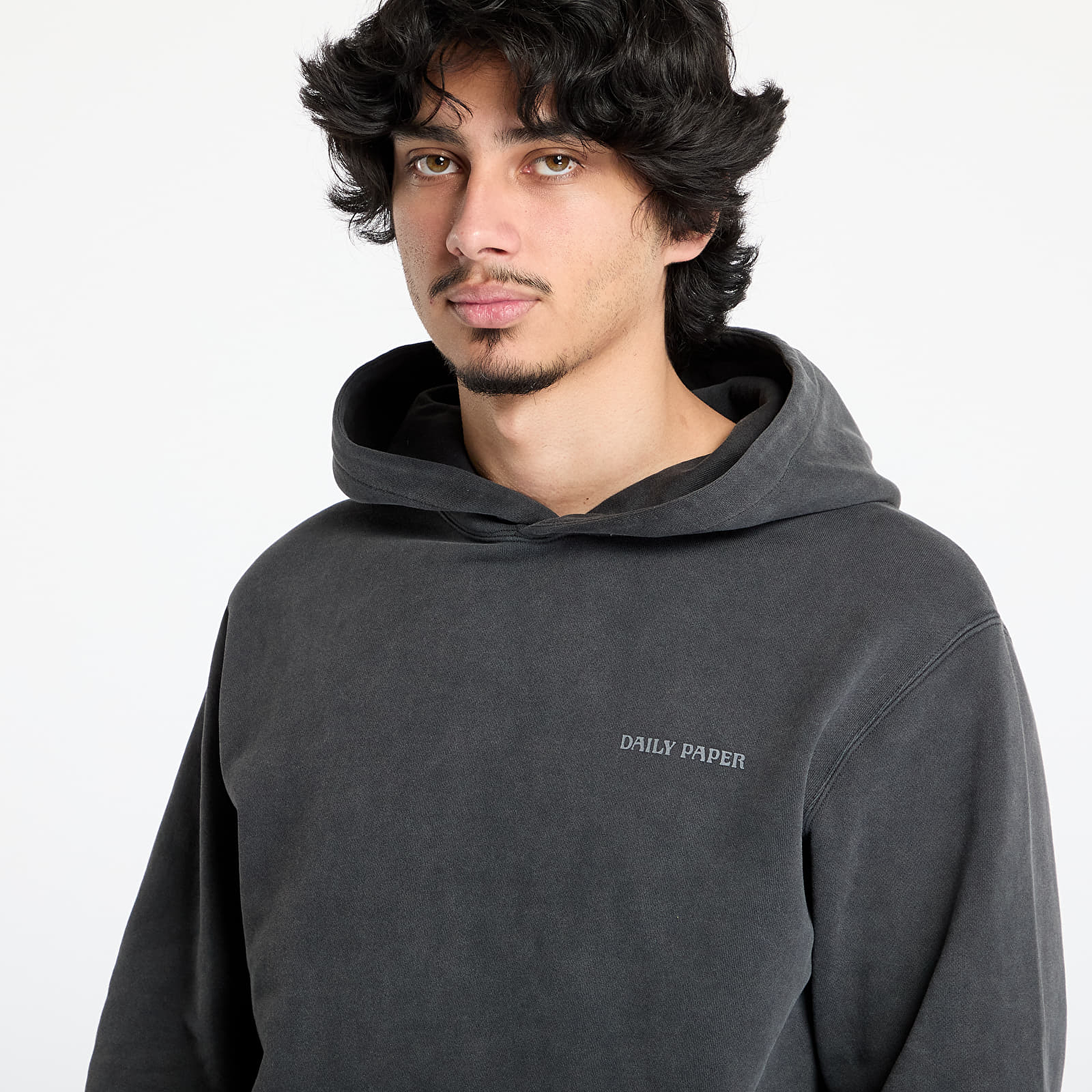 Men's sweatshirts Daily Paper Senses Hoodie UNISEX Washed Black