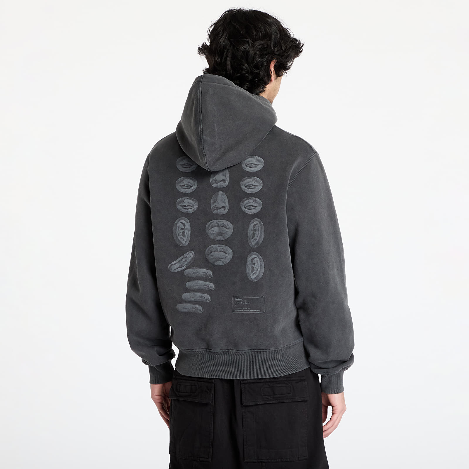 Men's sweatshirts Daily Paper Senses Hoodie UNISEX Washed Black