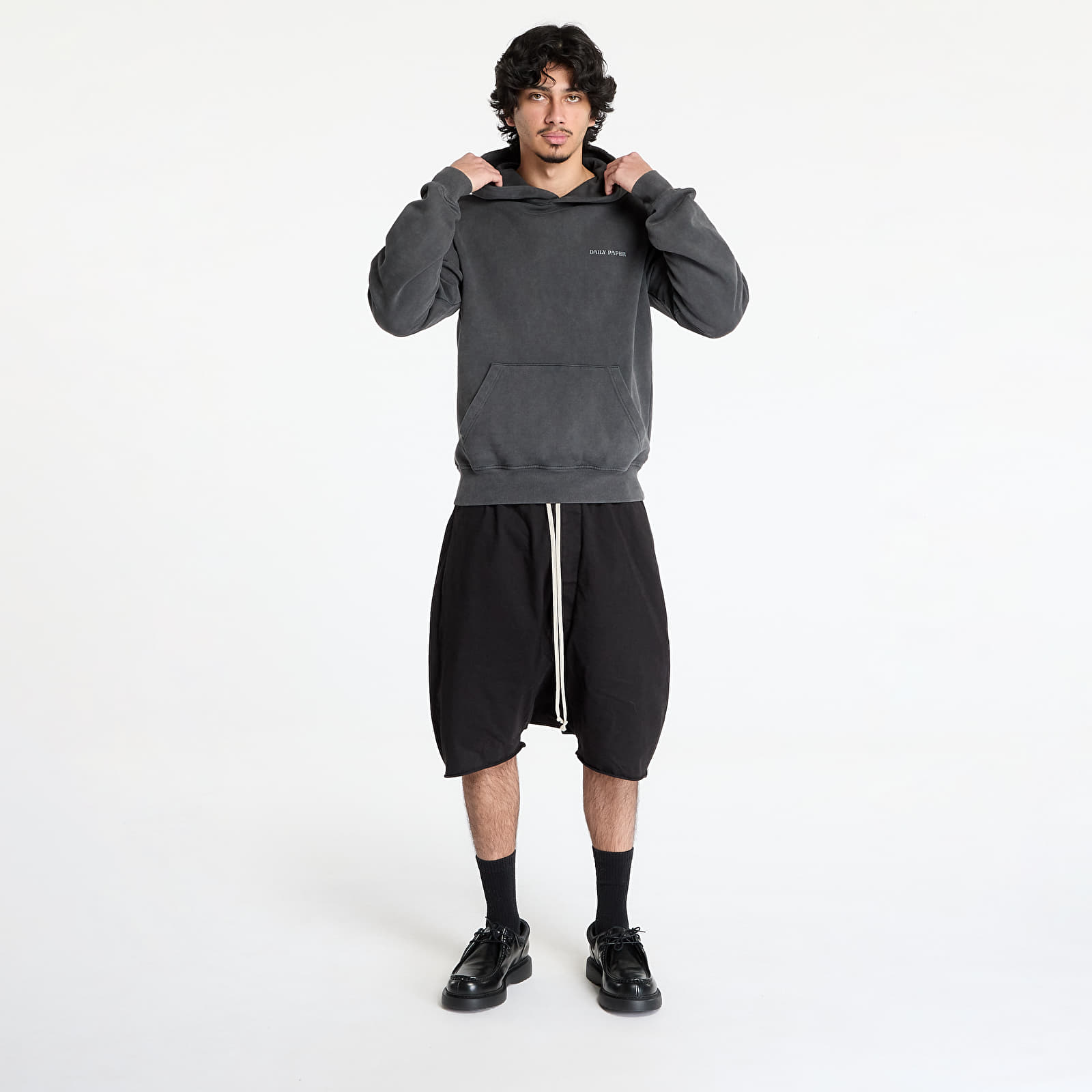 Men's sweatshirts Daily Paper Senses Hoodie UNISEX Washed Black