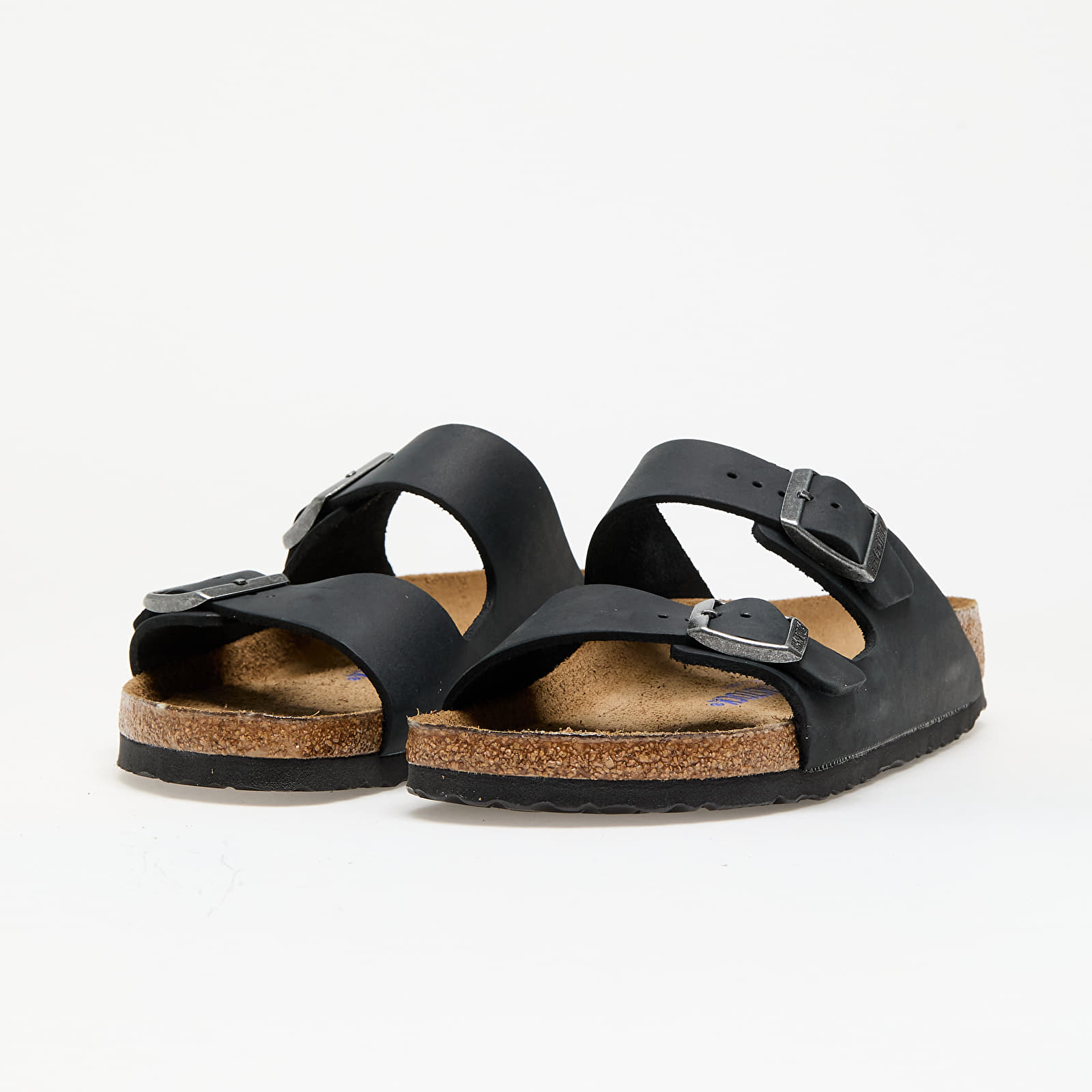 Naiste tossud ja kingad Birkenstock Arizona Soft Footbed Natural Leather Oiled Black