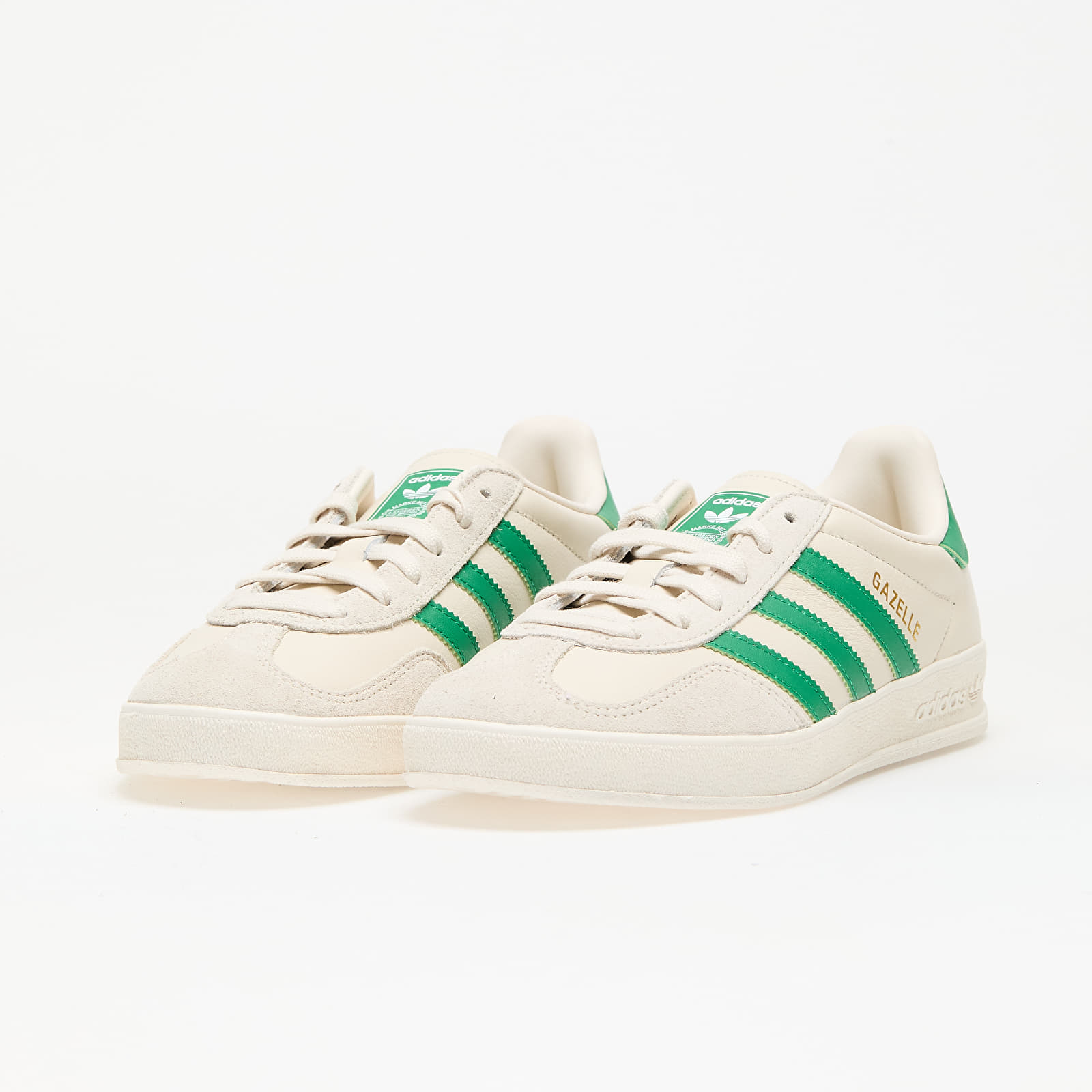 Men's sneakers and shoes adidas Gazelle Indoor Core White/ Green/ Wonder White