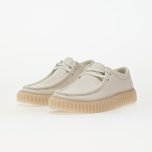 Clarks Torhill Lo White Leather | Queens
