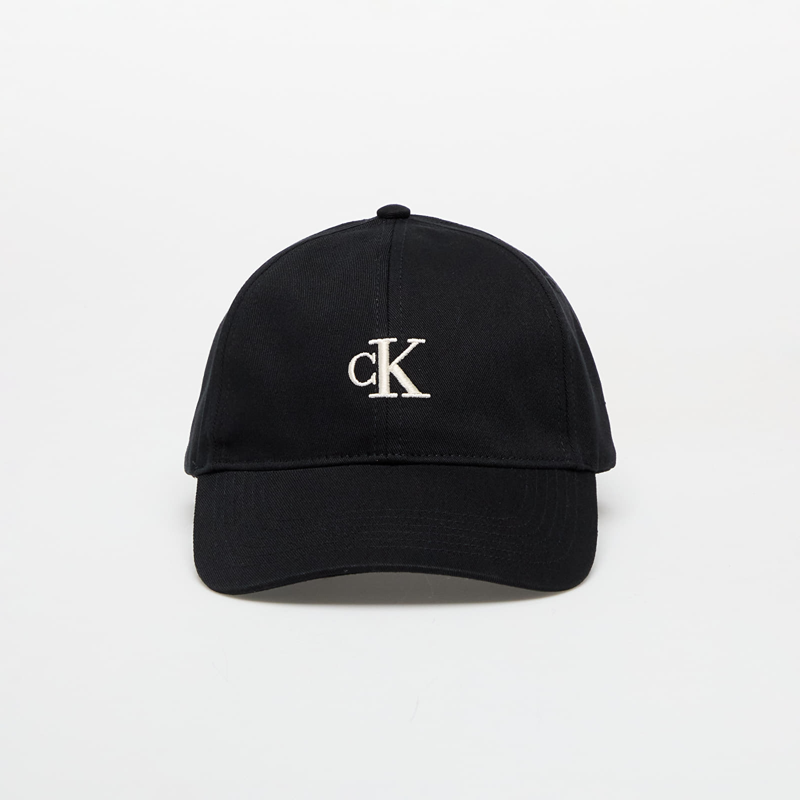 Kape Calvin Klein Jeans Monogram Embroidery Cap Black