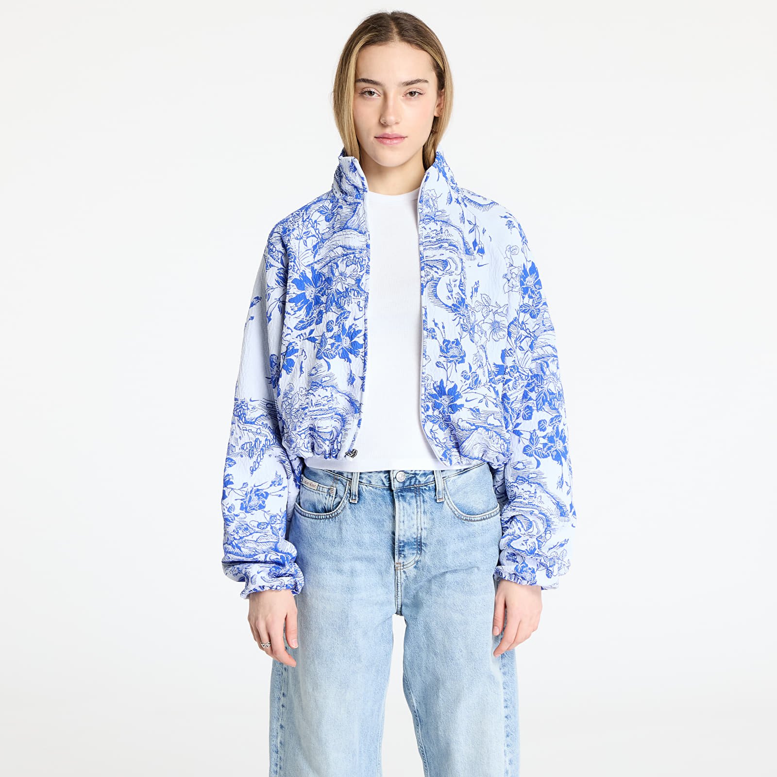 Jackets Nike Sportswear Collection Women's Oversized Jacquard Track Jacket White/ Hyper Royal/ White