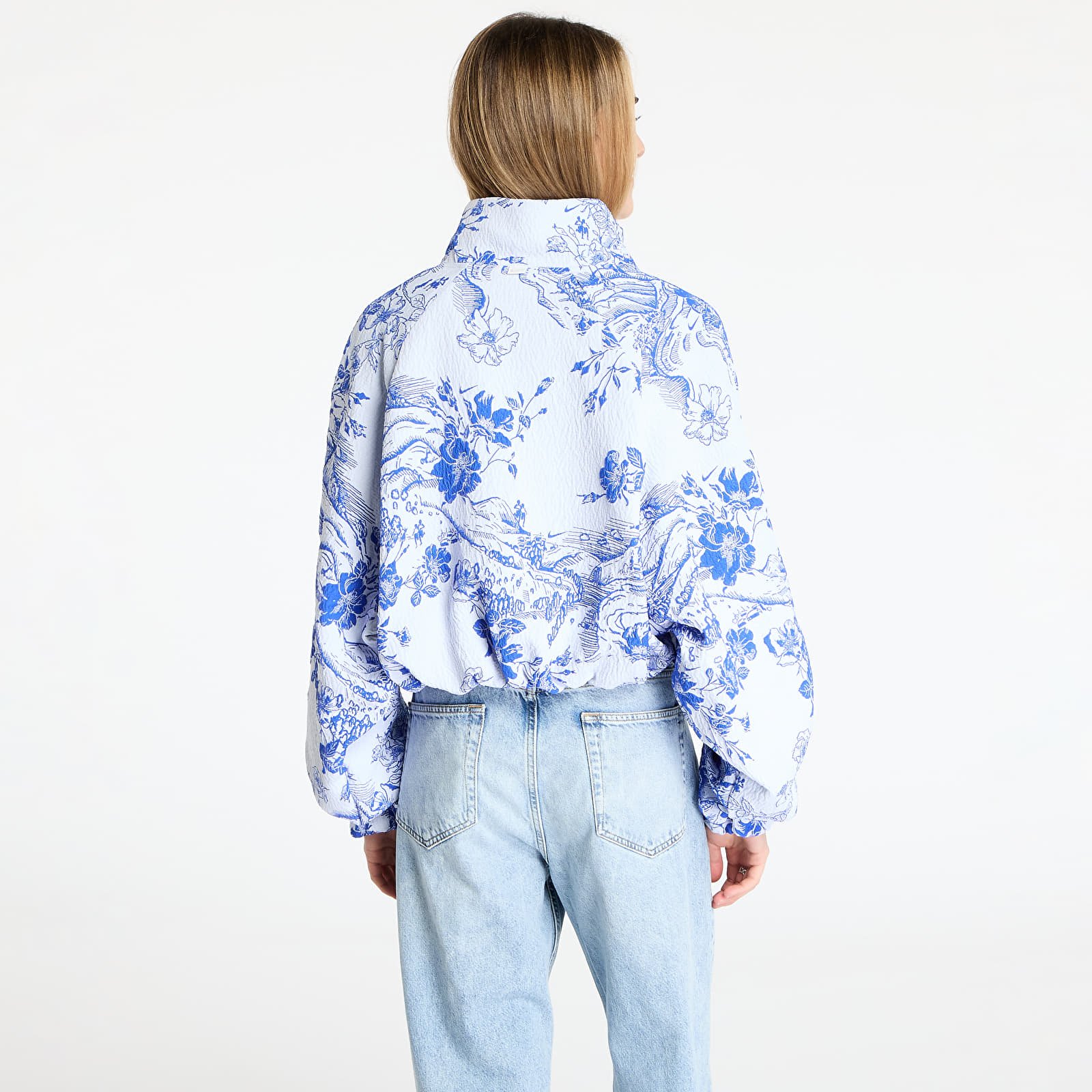 Jackets Nike Sportswear Collection Women's Oversized Jacquard Track Jacket White/ Hyper Royal/ White