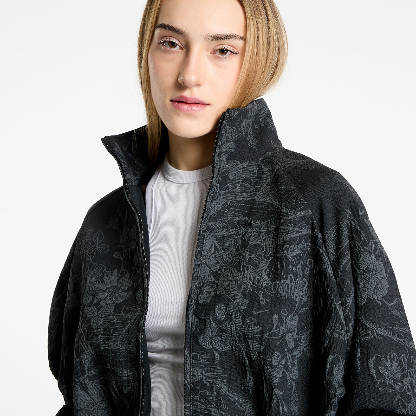 Giacche Nike Sportswear Collection Women's Oversized Jacquard Track Jacket Black/ Anthracite/ Black