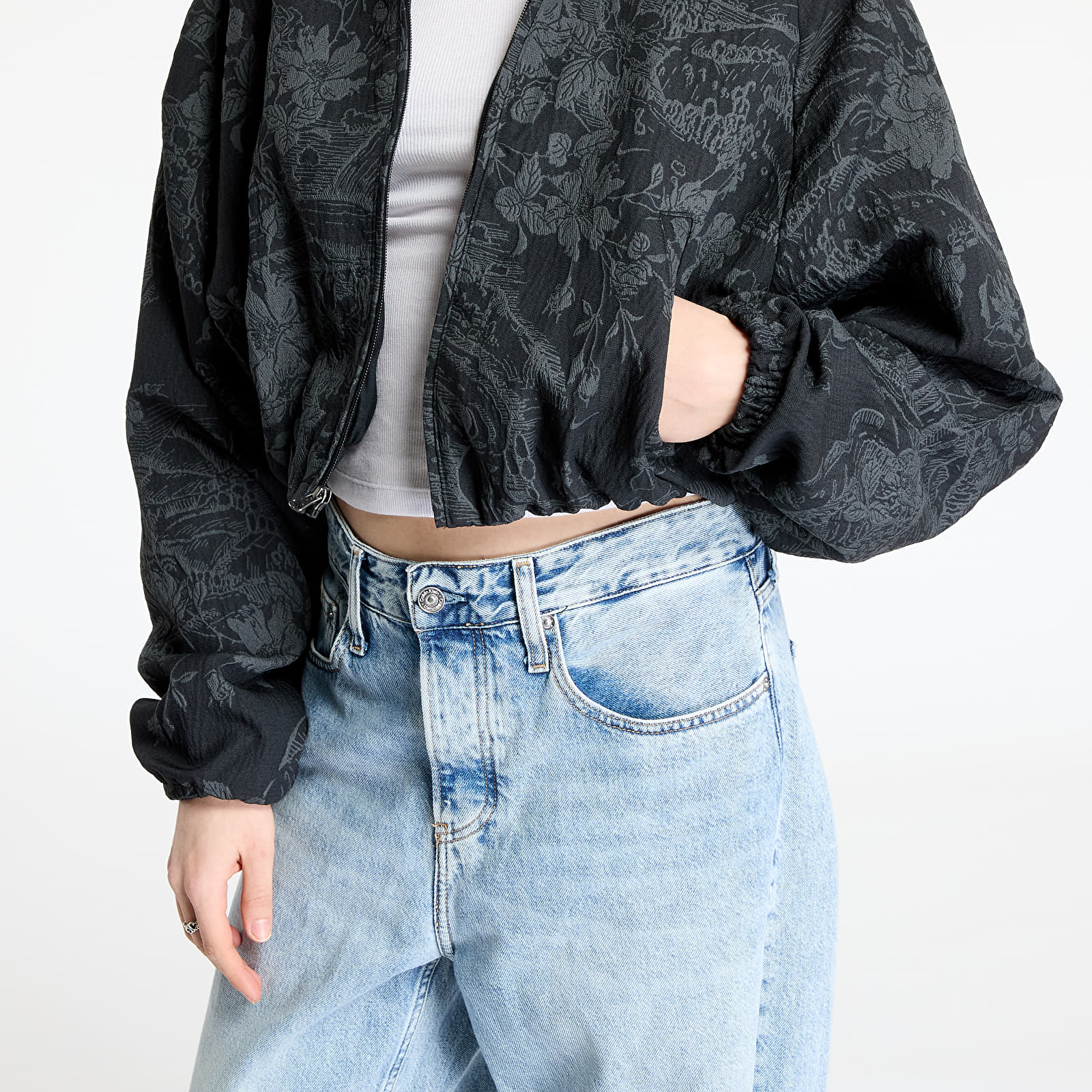 Giacche Nike Sportswear Collection Women's Oversized Jacquard Track Jacket Black/ Anthracite/ Black