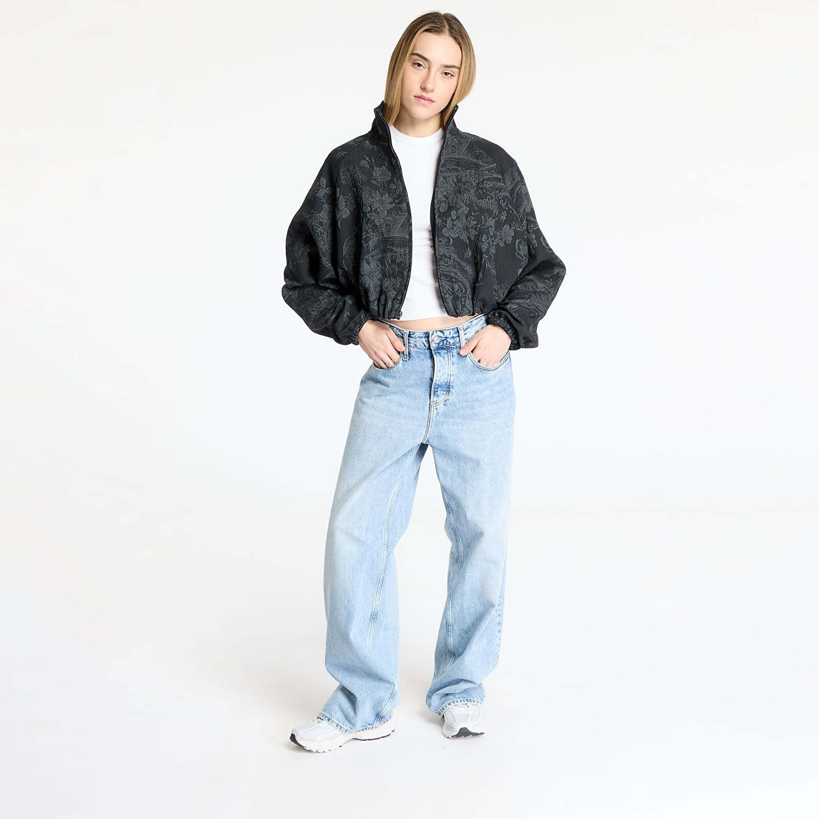 Giacche Nike Sportswear Collection Women's Oversized Jacquard Track Jacket Black/ Anthracite/ Black