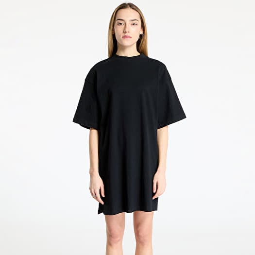 Šaty Urban Classics Ladies Organic Heavy Oversized Tee Dress Black
