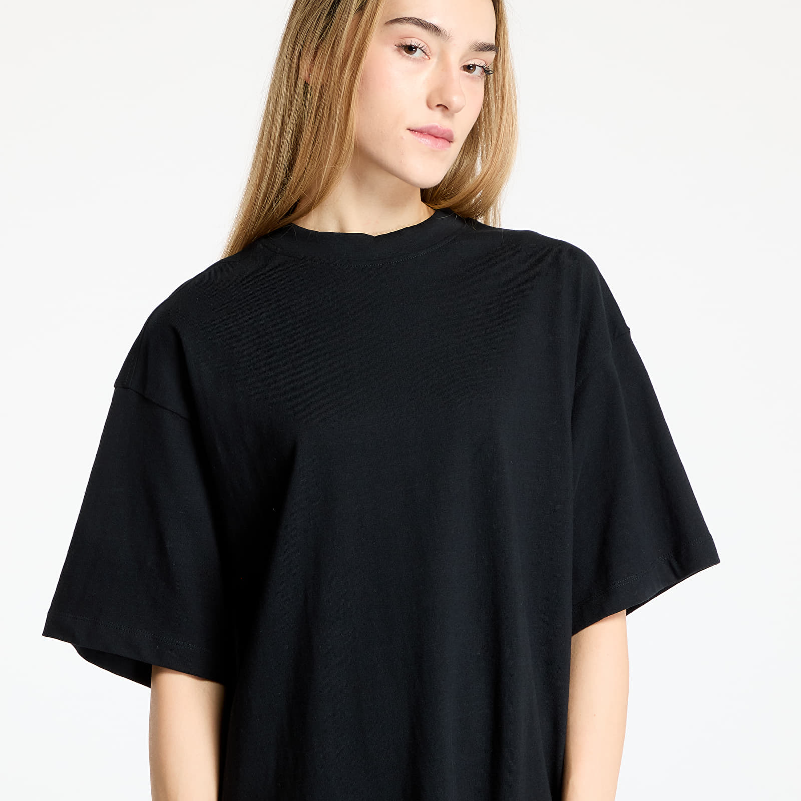 Kleider Urban Classics Ladies Organic Heavy Oversized Tee Dress Black
