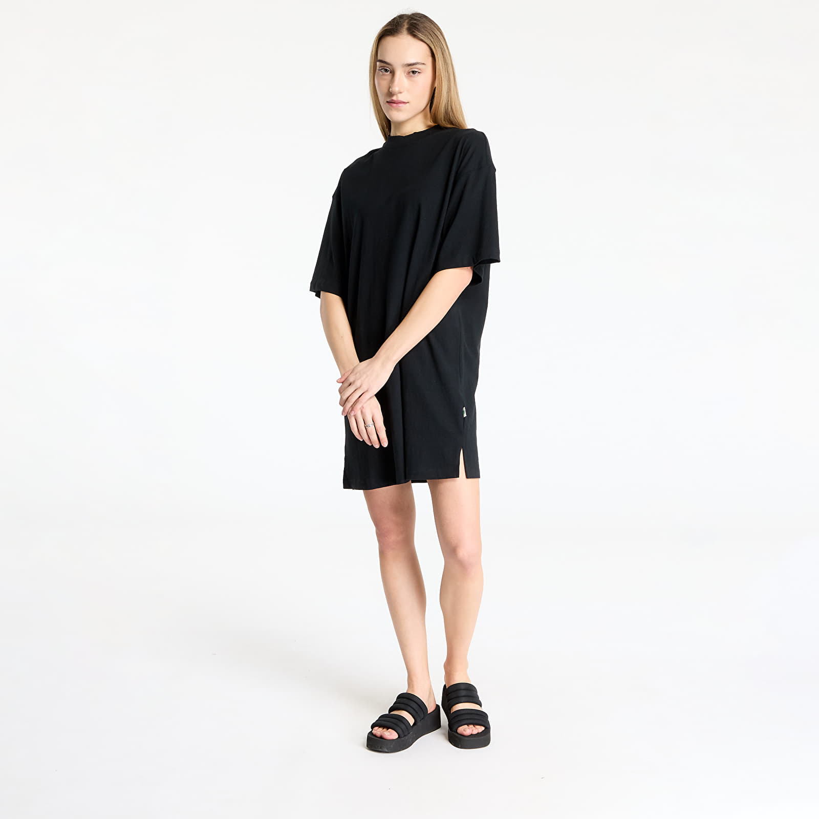 Kleider Urban Classics Ladies Organic Heavy Oversized Tee Dress Black