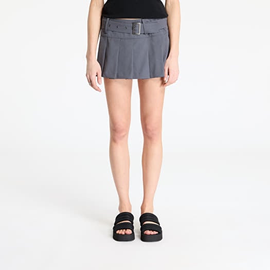 Rok Urban Classics Ladies Pleated Skirt Dark Stone