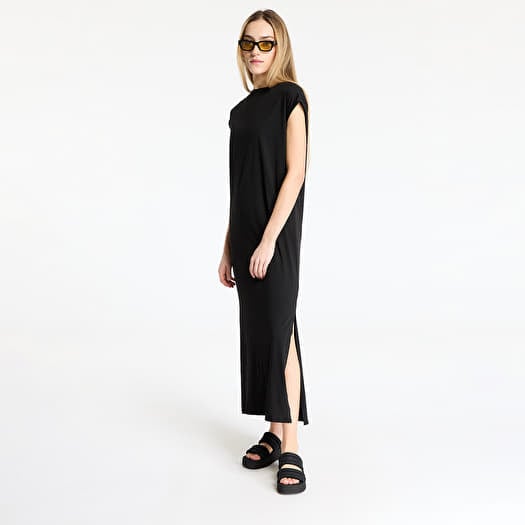 Kleid Urban Classics Ladies Viscose Extended Shoulder Dress Black