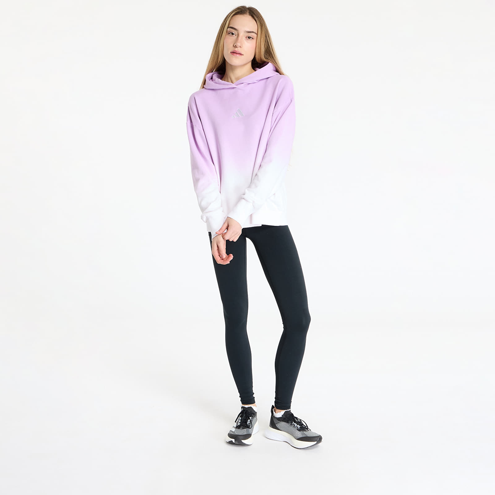 Sweatshirts für Frauen adidas All Szn Loose Dip Dye Hoodie White/ Bliss Lilac
