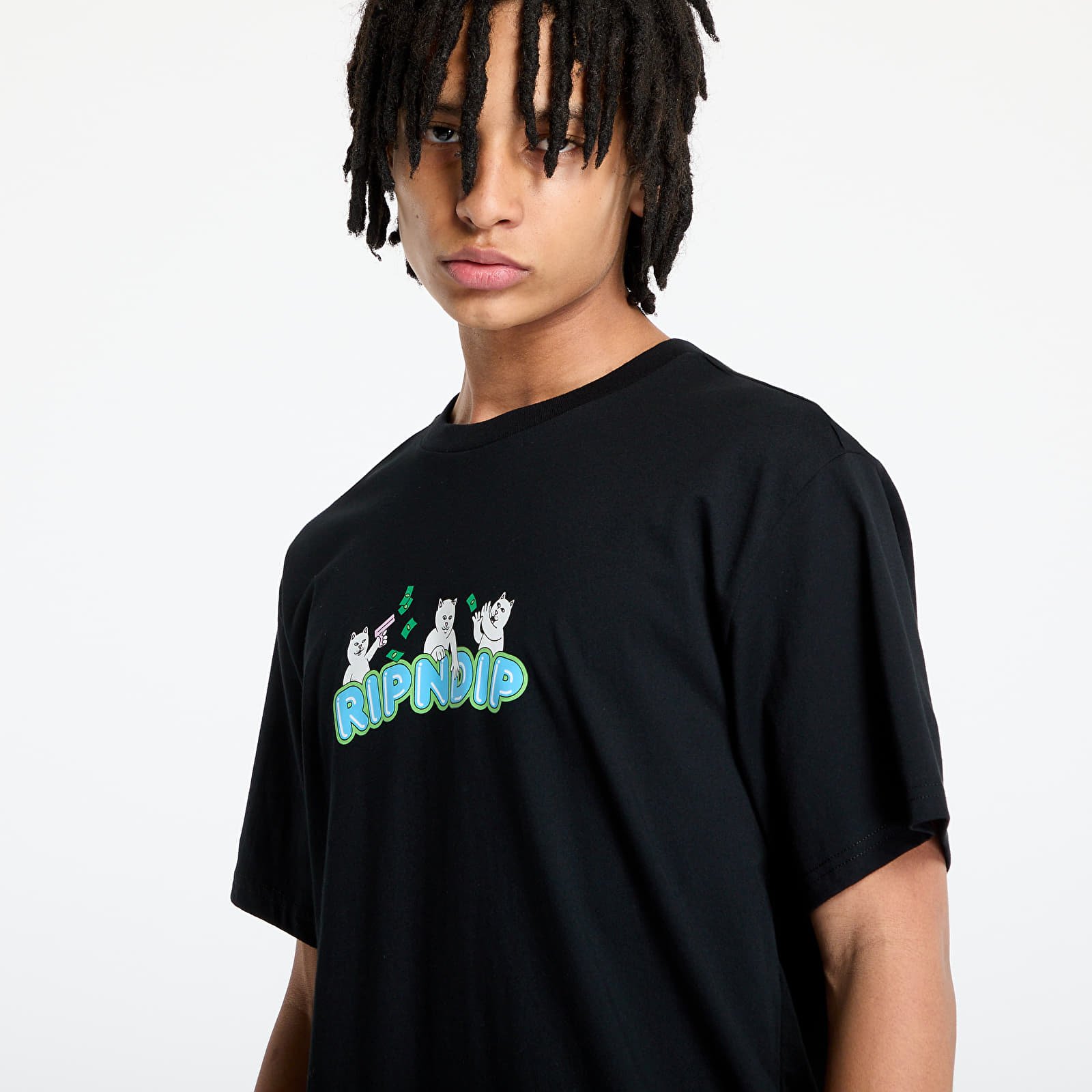 Moške majice RIPNDIP Club Cream Tee Black