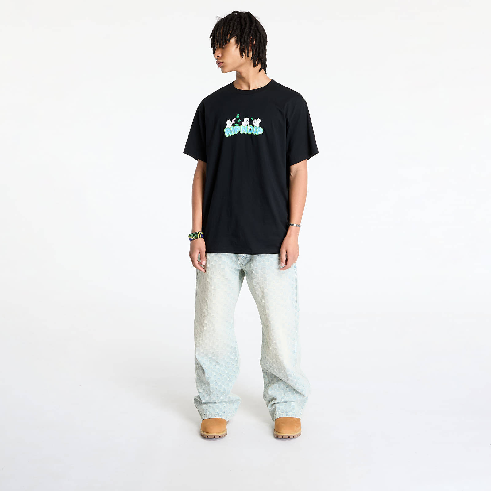 Men's T-shirts RIPNDIP Club Cream Tee Black