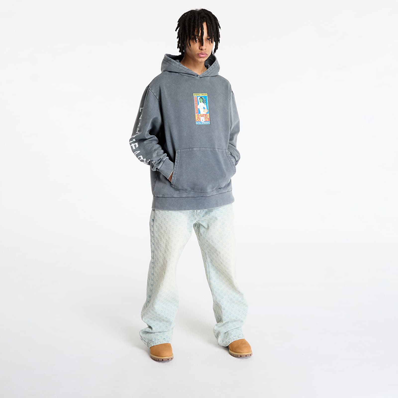 Men's sweatshirts RIPNDIP Nerms Cans Hoodie Charcoal Vintage Wash