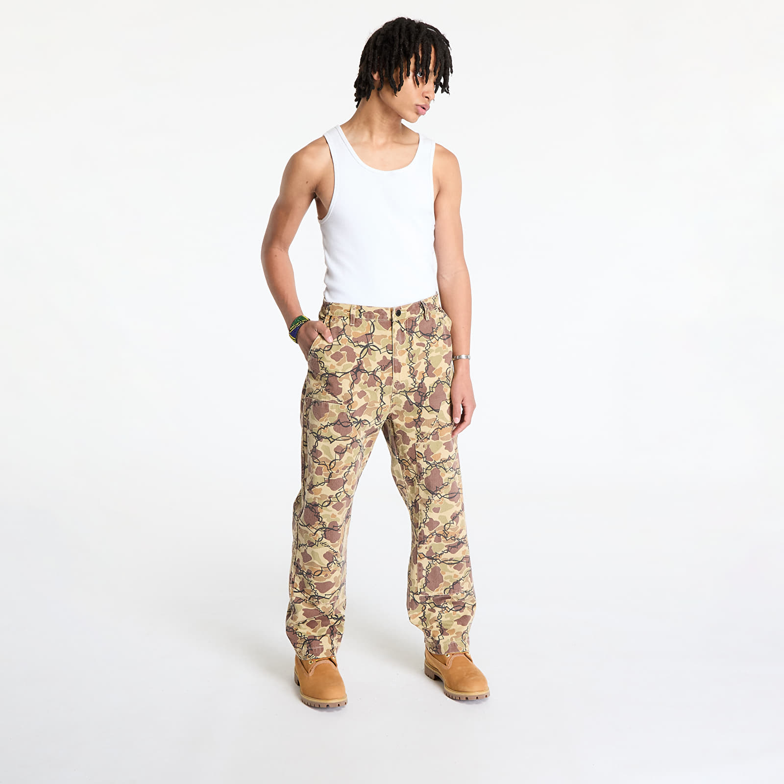 Heren broeken RIPNDIP Wired Carpenter Pants Tan Camo