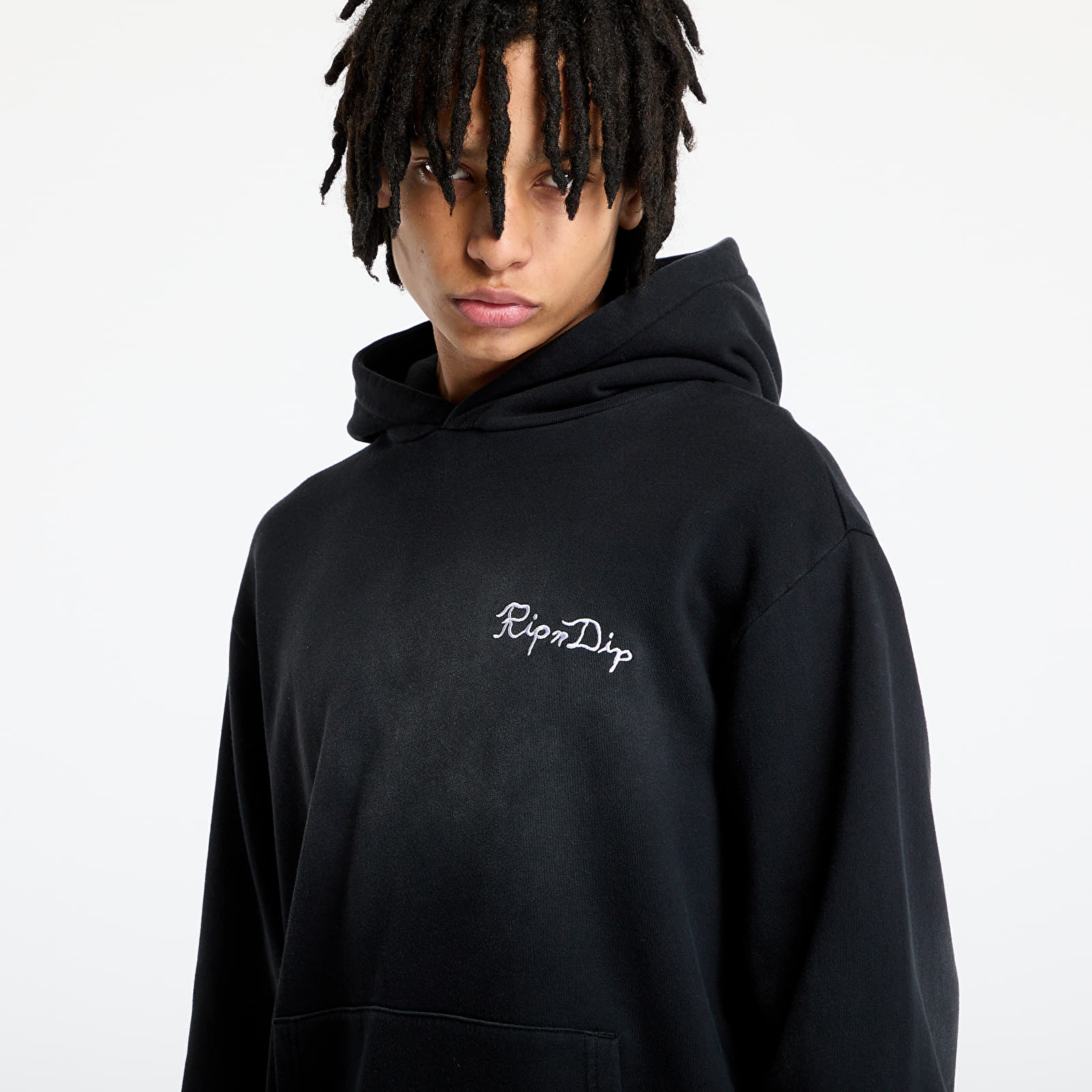 Men's sweatshirts RIPNDIP Ripnlit Hoodie Black Vintage Wash
