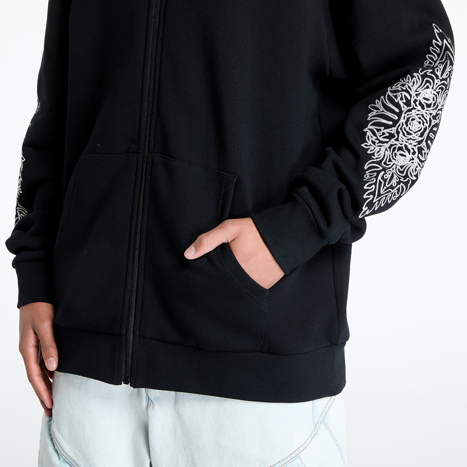 Moške majice RIPNDIP Mother Nerm Zip Up Hoodie Black