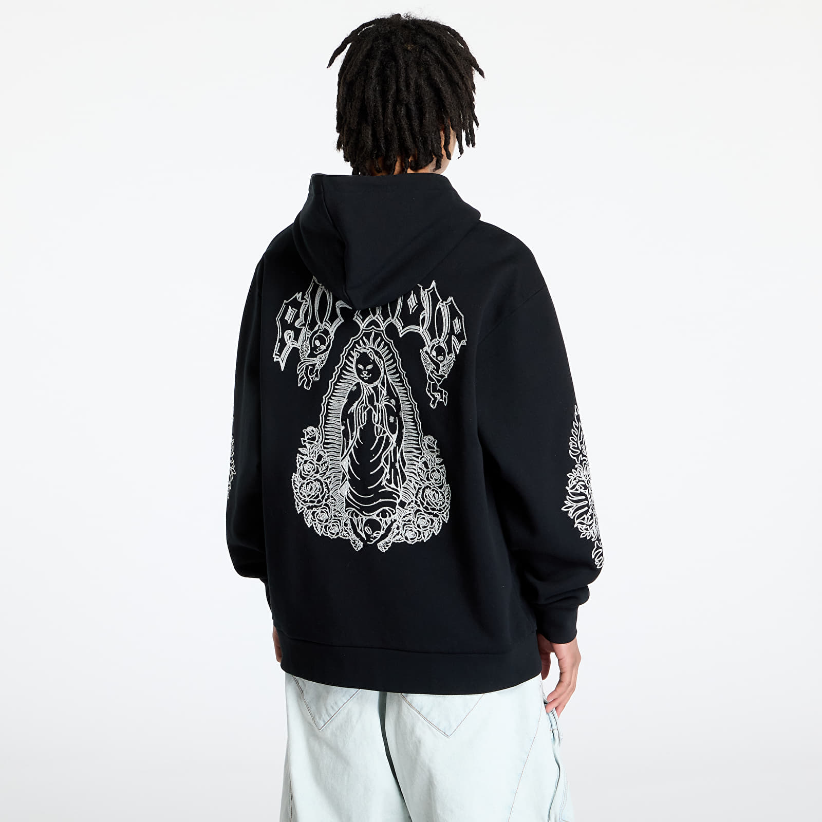 Moške majice RIPNDIP Mother Nerm Zip Up Hoodie Black