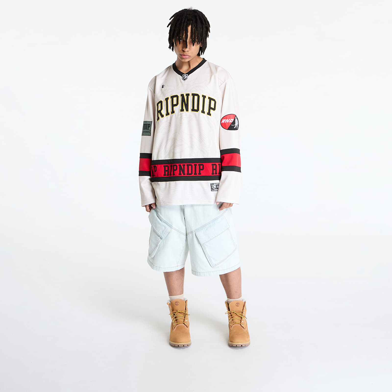 Jerseys RIPNDIP Lord Savior Hockey Jersey Off White