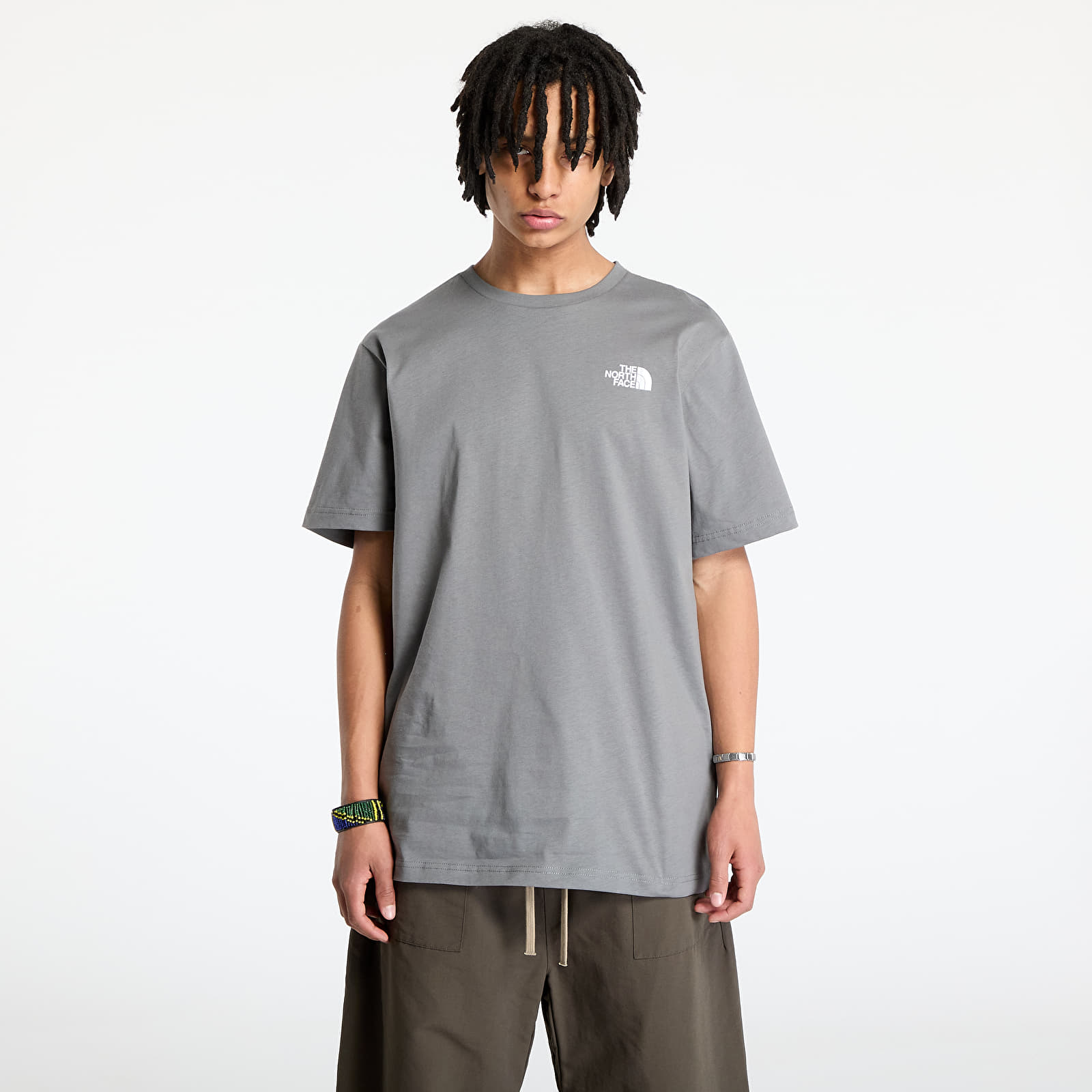 Meeste T-särgid The North Face Shortsleeve Box Nse Tee Smoked Pearl/ Hero Blue