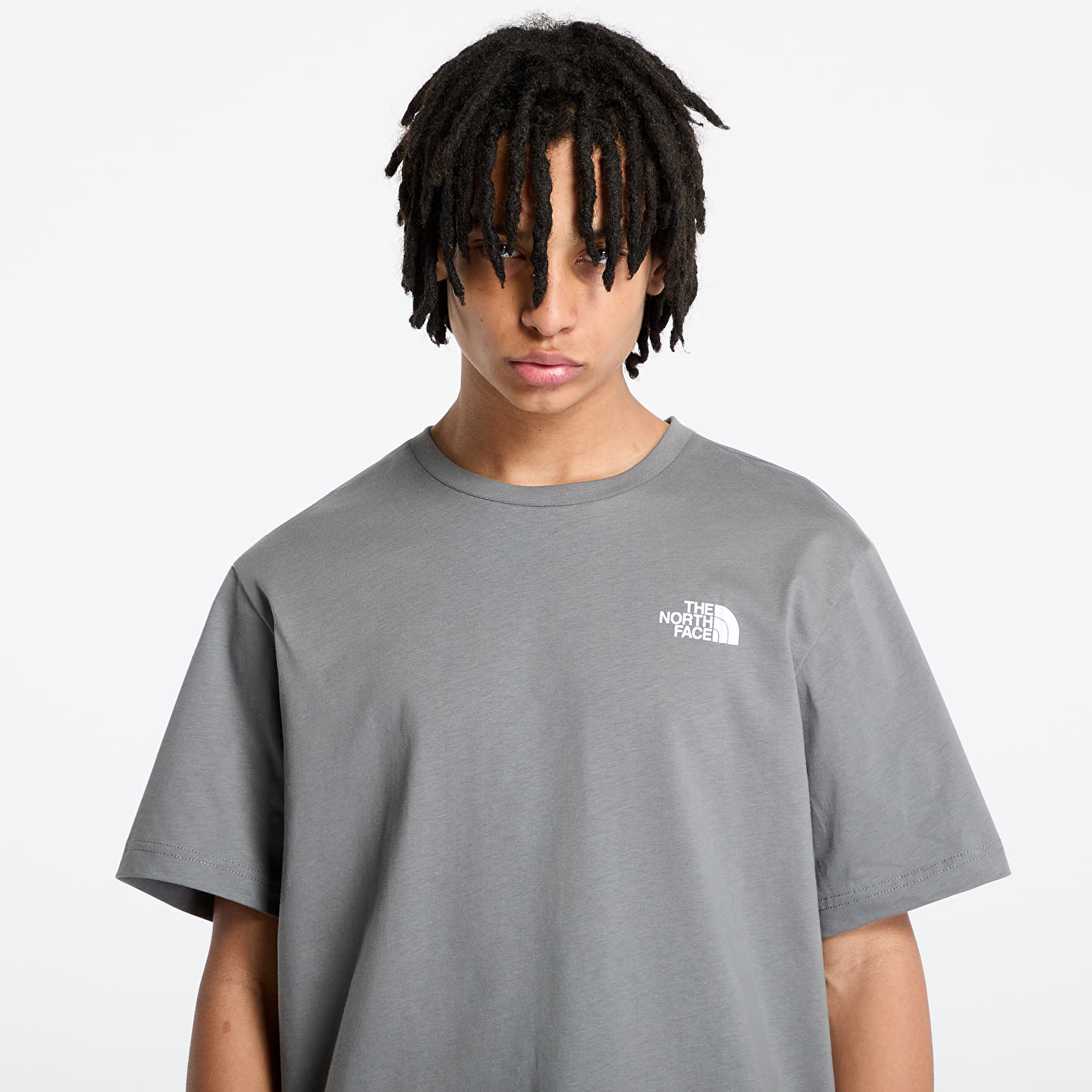 Meeste T-särgid The North Face Shortsleeve Box Nse Tee Smoked Pearl/ Hero Blue