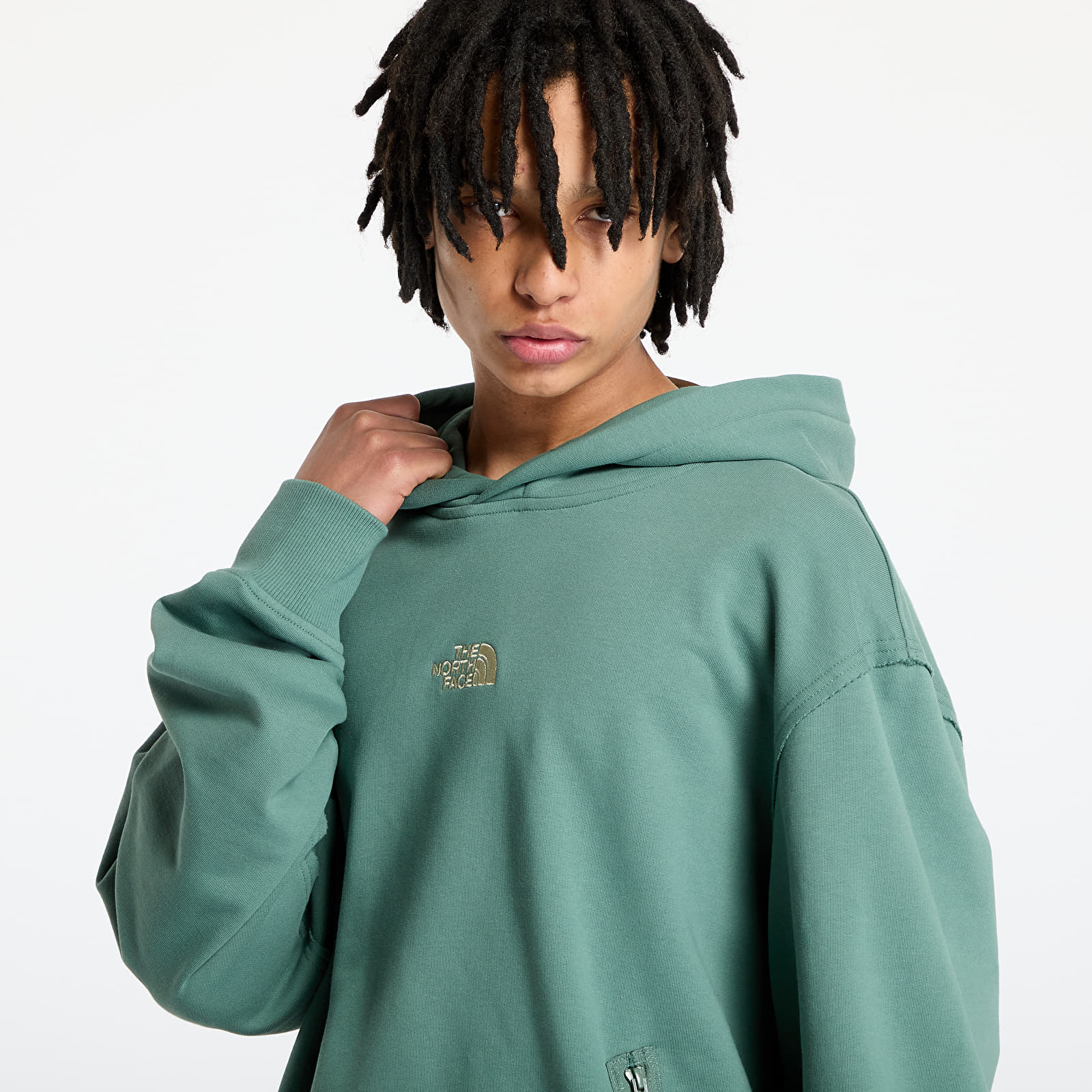 Muške majice The North Face Heritage Graphic Relaxed Hoodie Duck Green