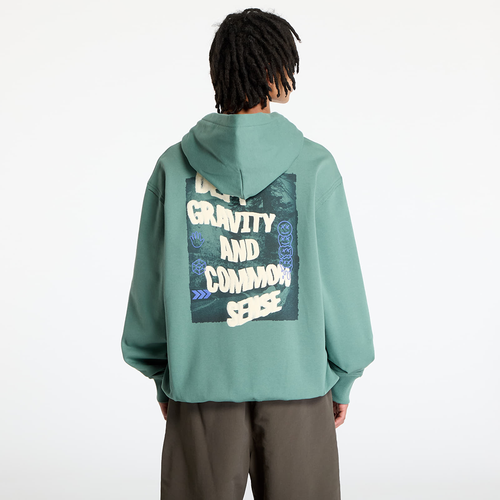 Muške majice The North Face Heritage Graphic Relaxed Hoodie Duck Green