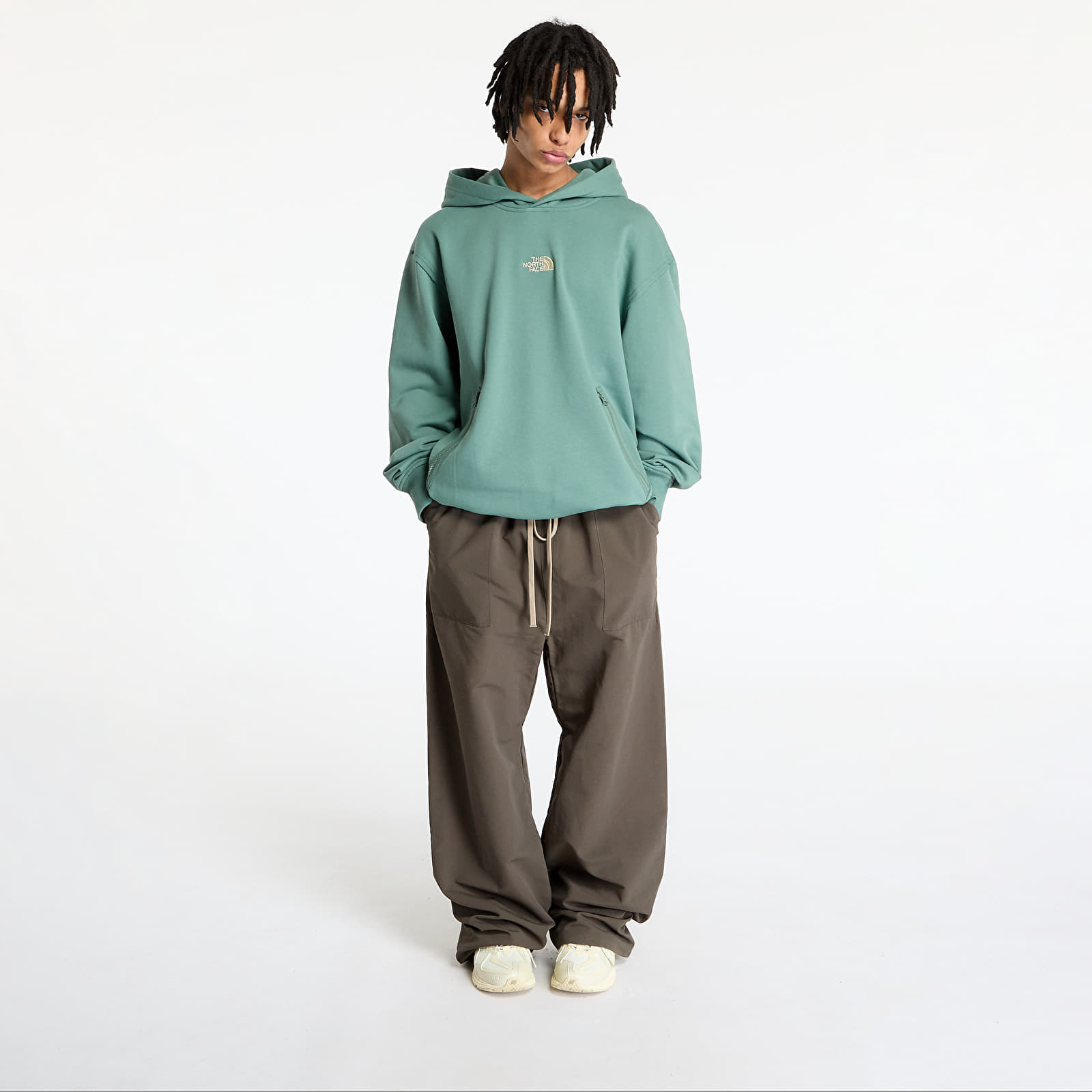 Muške majice The North Face Heritage Graphic Relaxed Hoodie Duck Green