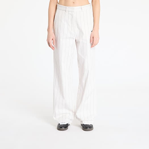adidas Pinstripe Twill Loose Pants White/ Off White/ Night Indigo