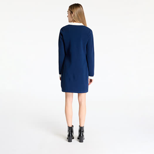adidas Knitted Polo Dress Night Indigo/ Off White | Queens adidas Knitted Polo Dress Night Indigo/ Off White | Queens