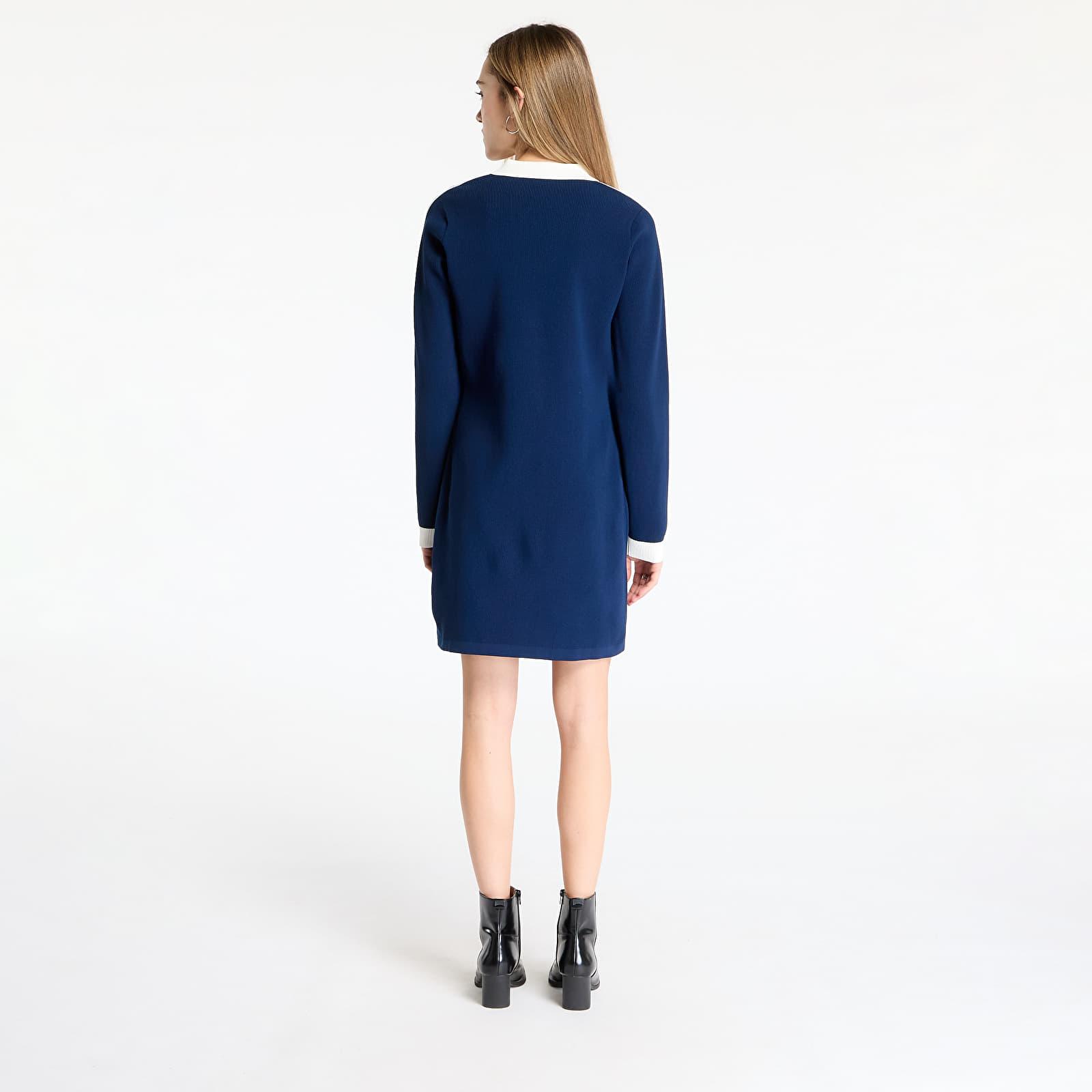 Kleidid adidas Knitted Polo Dress Night Indigo/ Off White