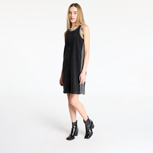 Dresses adidas Adicolor Denim 3 Stripes Tank Dress Black