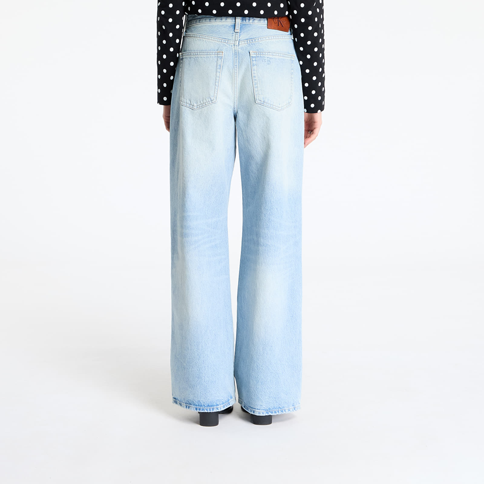 Dżinsy damskie Calvin Klein Jeans The Wide Leg Light M Jeans Blue