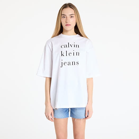 Calvin Klein Jeans Short Sleeve Logo Tee White