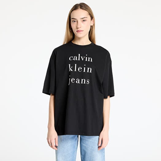 Calvin Klein Jeans Short Sleeve Logo Tee Black