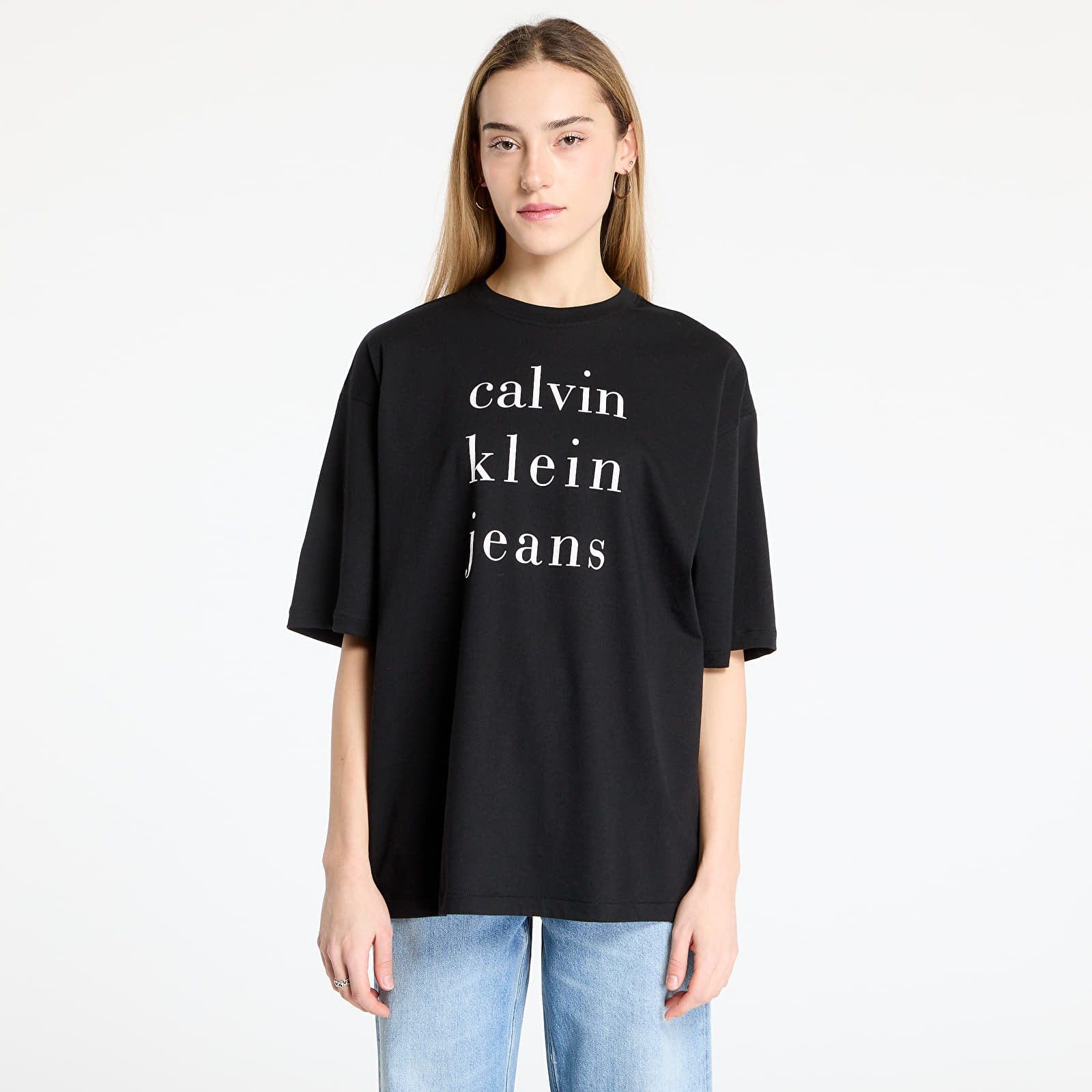 Women's T-shirts Calvin Klein Jeans Short Sleeve Logo Tee Black