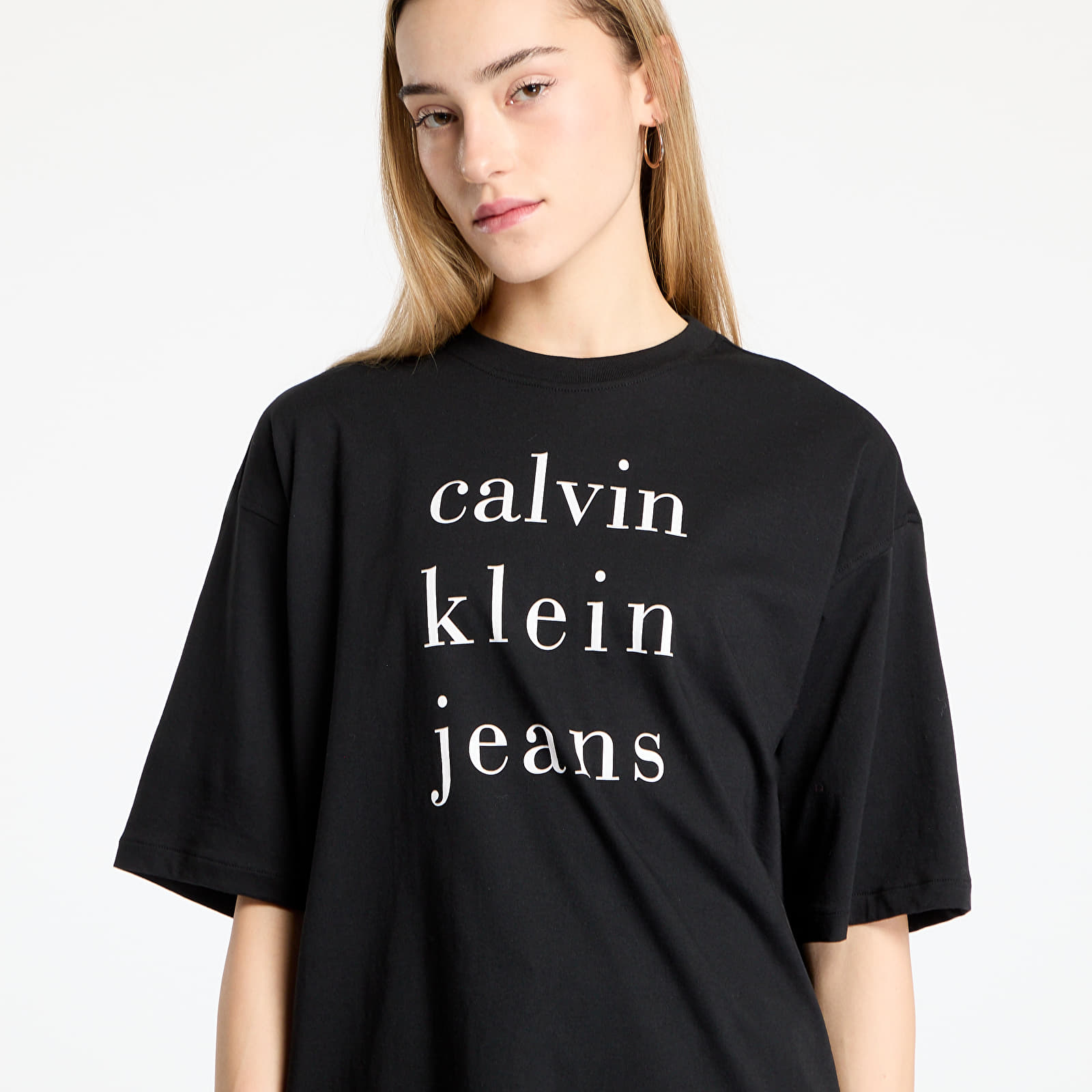 Women's T-shirts Calvin Klein Jeans Short Sleeve Logo Tee Black