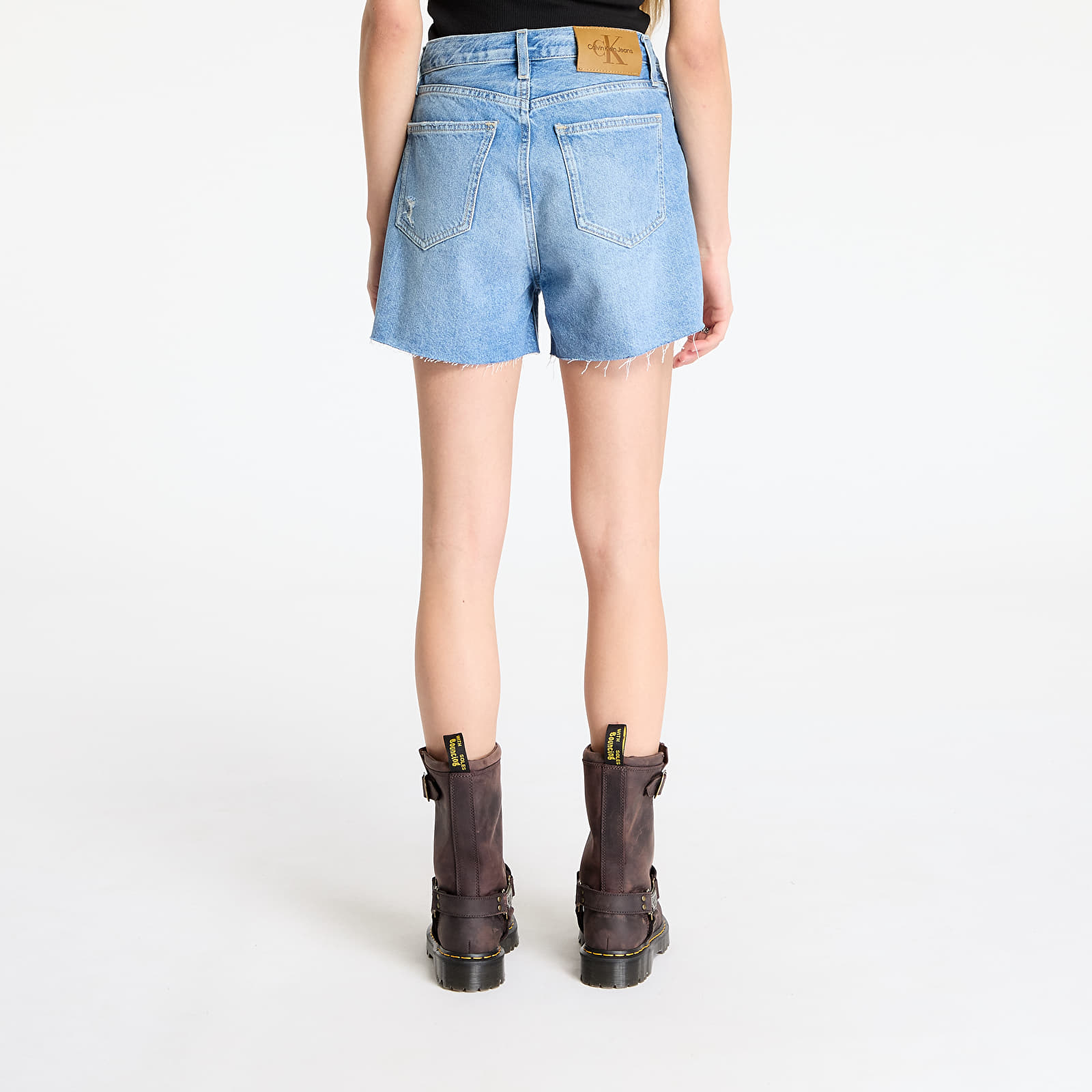 Szorty damskie Calvin Klein Jeans Mom Short Denim